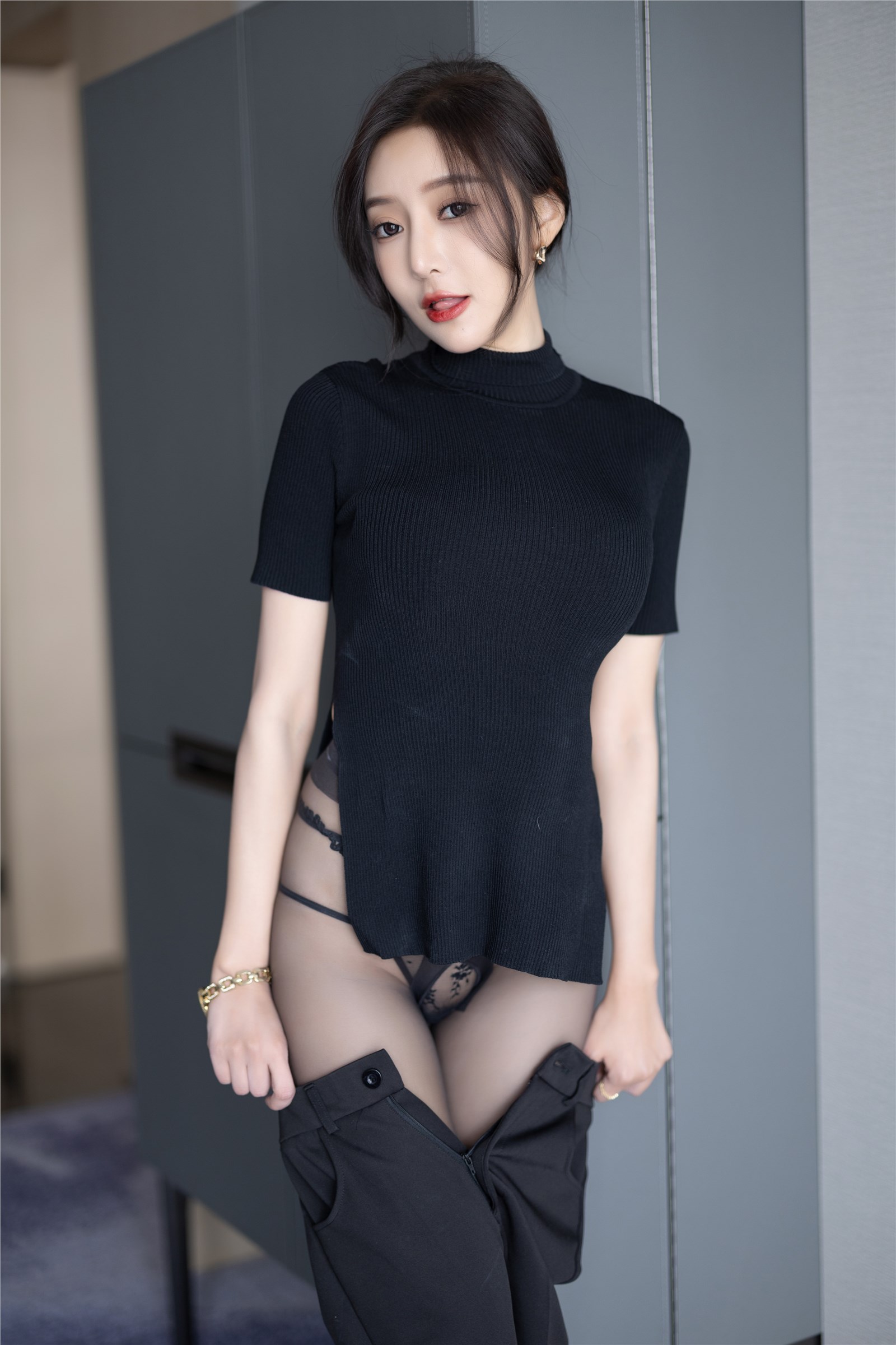 Wang Xinyao Yanni - NO.012 Buy watermark free black suit with pants, Gao Qilan(47)